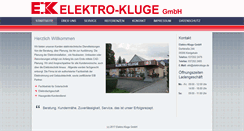 Desktop Screenshot of elektrokluge.de