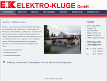 Tablet Screenshot of elektrokluge.de